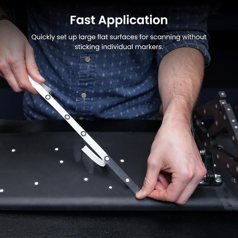Revopoint 3D Marker Tape for 3D Scanning, 6.0 mm 3D Scanning Markers for 3D Scanners, 3D Tracking Dots Reference Point for Preventing Tracking Loss and Enhance Accuracy, 30 m Length with 725 Markers - Image 5